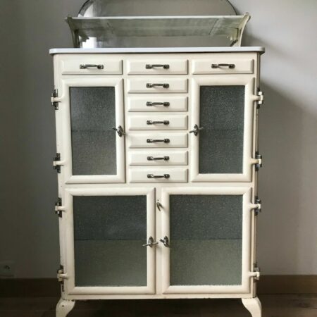 MEUBLE DE MEDECIN DENTISTE FONTE EMAILLE 1900