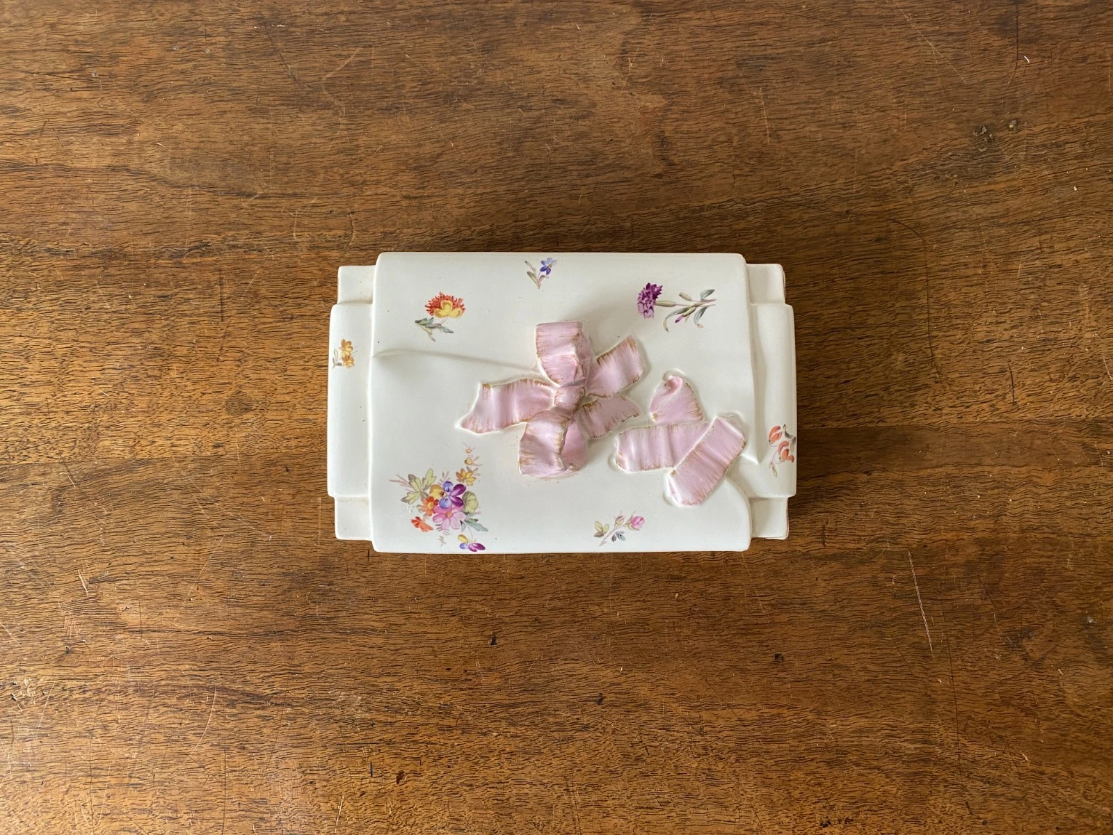 SARREGUEMINES BOITE DRAGEES FAIENCE EMAILLEE – Image 2