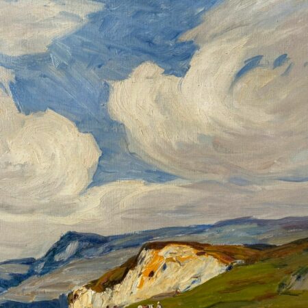 TERRAIRE HUILE SUR TOILE LAC DE MONTAGNE – Image 4