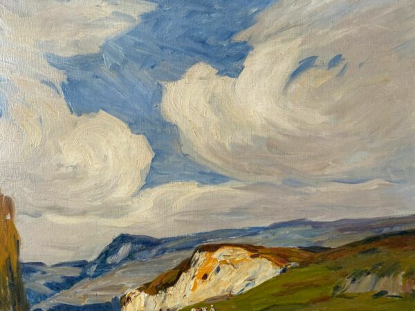 TERRAIRE HUILE SUR TOILE LAC DE MONTAGNE – Image 4