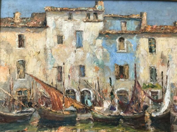 OLIVE VOILIERS MARTIGUES HUILE SUR TOILE – Image 3