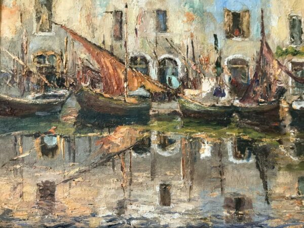 OLIVE VOILIERS MARTIGUES HUILE SUR TOILE – Image 4
