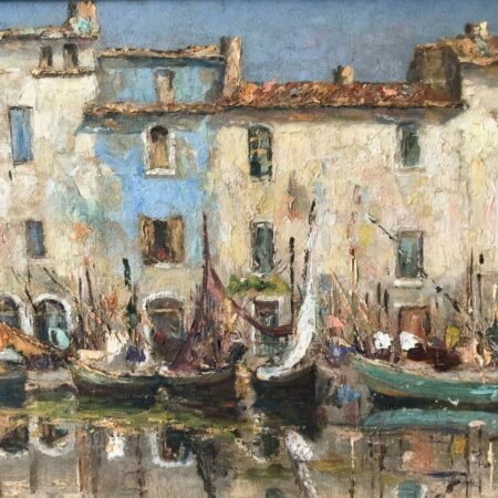 OLIVE VOILIERS MARTIGUES HUILE SUR TOILE – Image 5