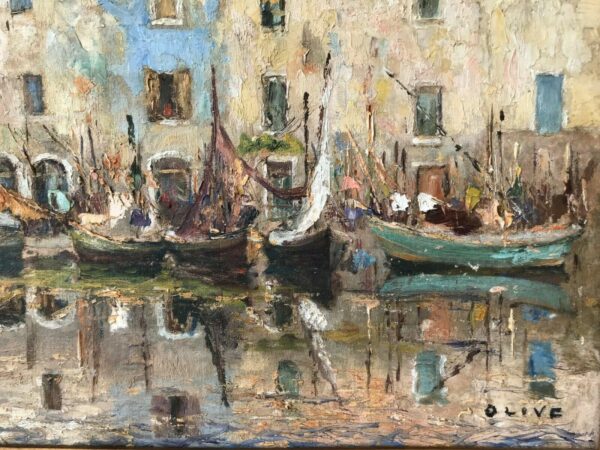 OLIVE VOILIERS MARTIGUES HUILE SUR TOILE – Image 6