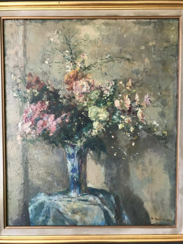 BREITWIESER BOUQUET DE FLEURS HUILE SUR TOILE – Image 2