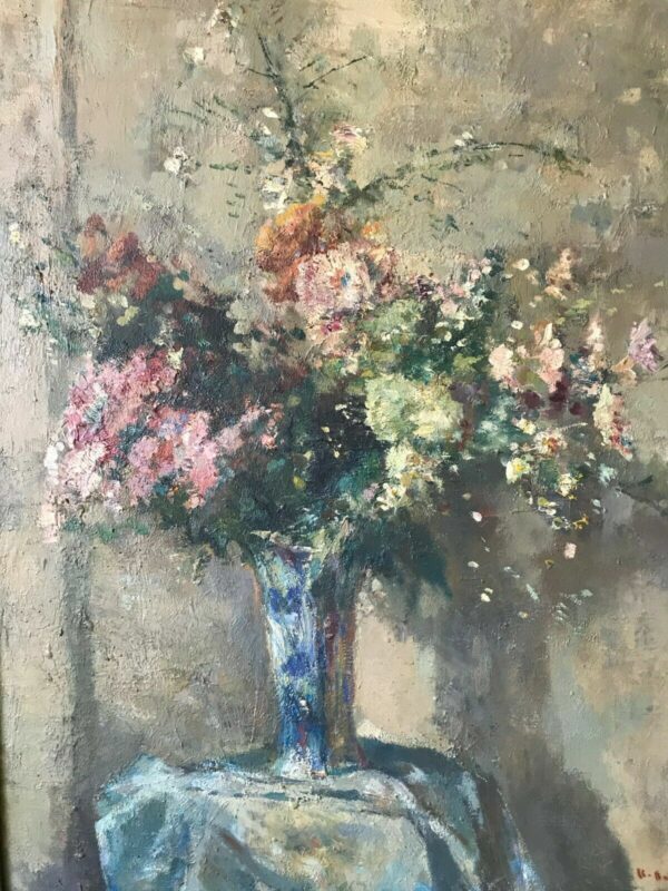 BREITWIESER BOUQUET DE FLEURS HUILE SUR TOILE – Image 3