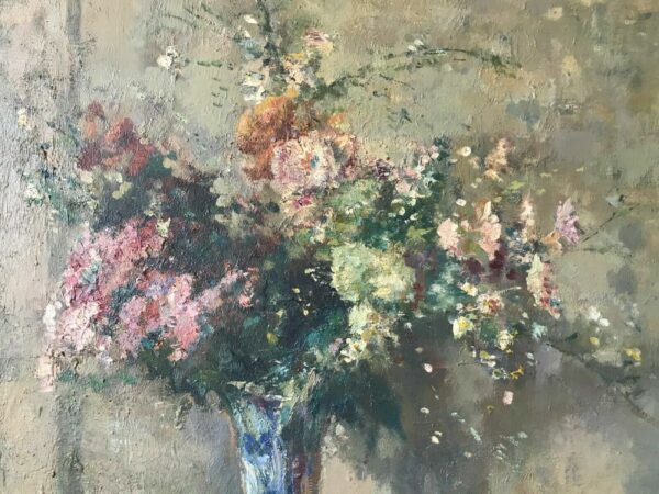 BREITWIESER BOUQUET DE FLEURS HUILE SUR TOILE – Image 4
