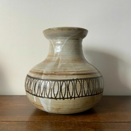 POUCHAIN VASE FAIENCE EMAILLEE DIEULEFIT