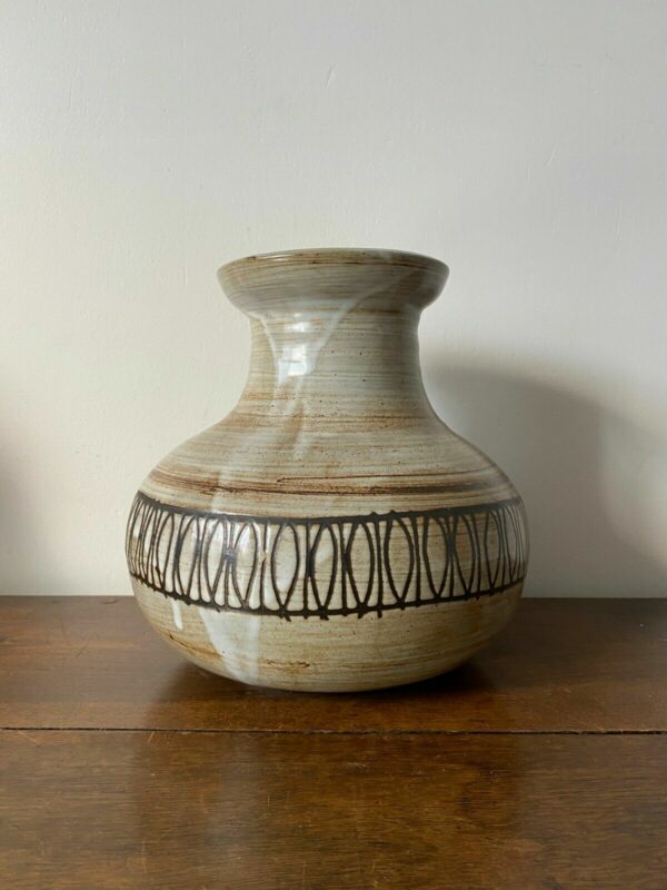POUCHAIN VASE FAIENCE EMAILLEE DIEULEFIT