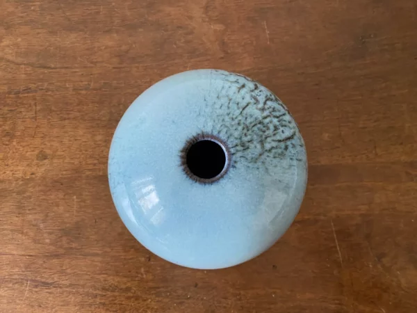 MARC UZAN MARCUZ VASE BOULE GRES EMAILLE BLEU – Image 5