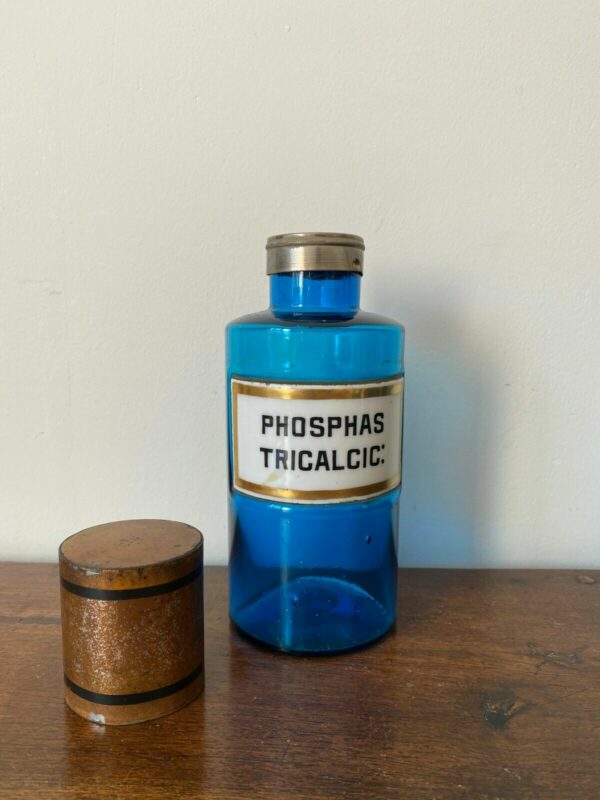 12 POTS A PHARMACIE VERRE BLEU XIXEME – Image 4