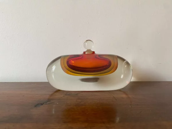 BEGOU VASE FLACON EN VERRE SOUFFLE