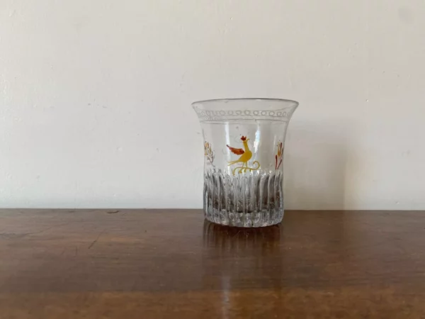 GOBELET EMAILLE NORMAND PARLANT VERRE XIXEME – Image 2