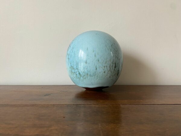 VASE BOULE GRES EMAILLE BLEU UZAN MARC UZAN – Image 4