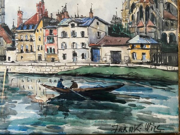 AQUARELLE SIGNEE FRANK WILL BOGGS AUXERRE – Image 5