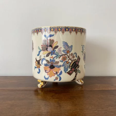 CACHE POT FAIENCE EMAILLEE SARREGUEMINES