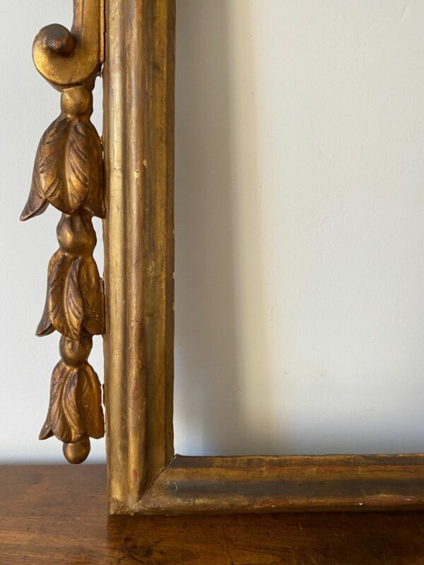 CADRE BOIS SCULPTE DORE ITALIE XVIIIEME – Image 4