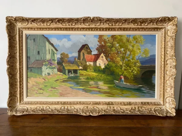 ESCHBACH HUILE SUR PANNEAU RIVIERE DORDOGNE