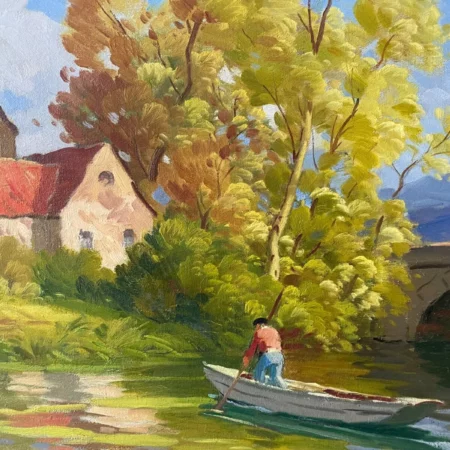 ESCHBACH HUILE SUR PANNEAU RIVIERE DORDOGNE – Image 3