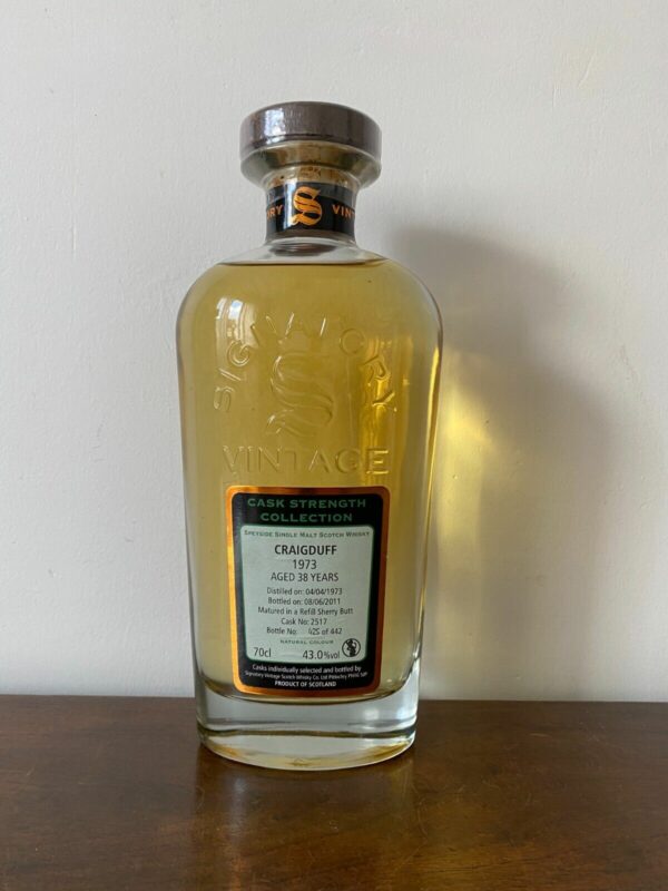 CRAIGDUFF 1973 38 ANS WHISKY 43% 70CL