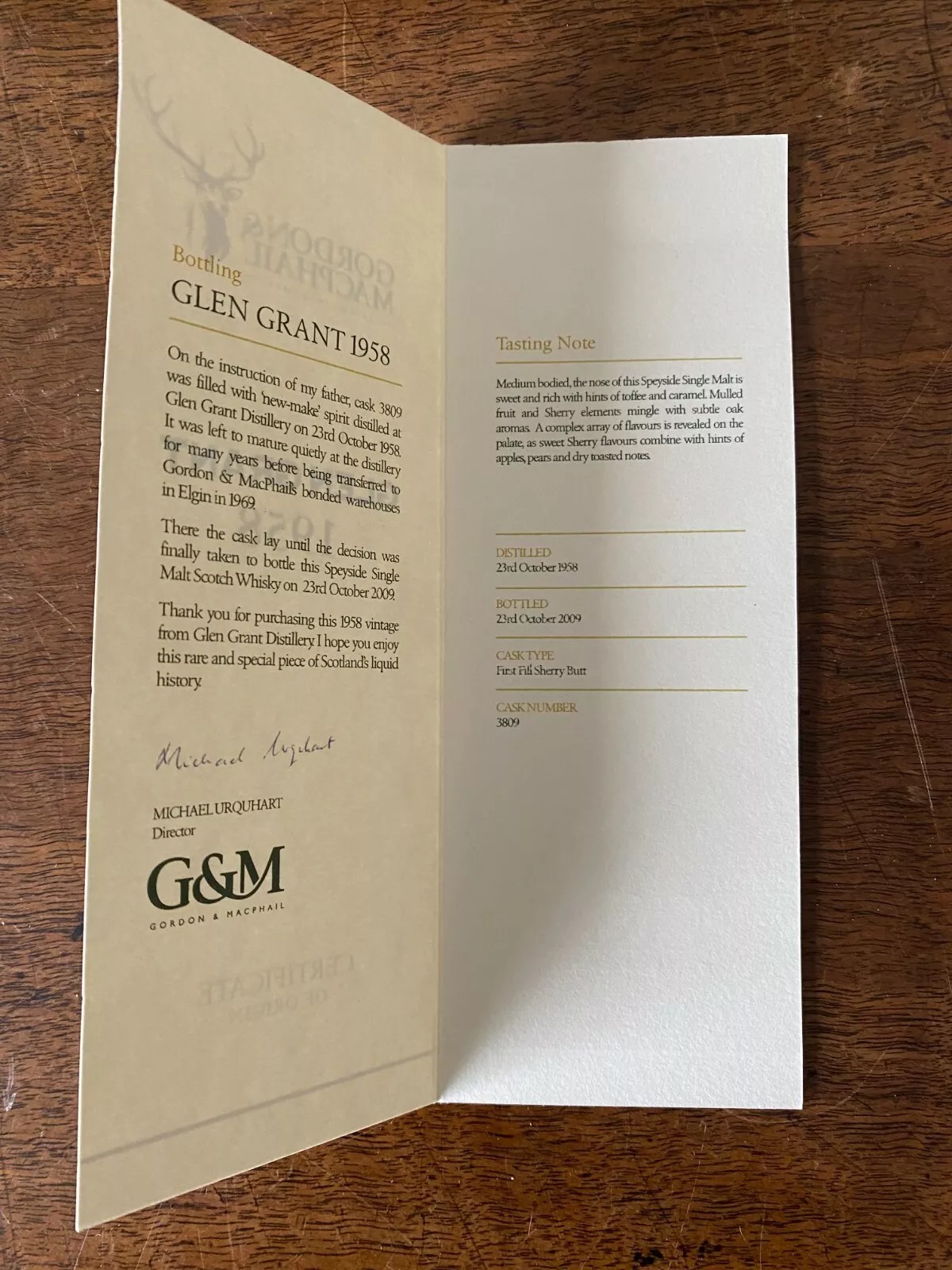 GLEN GRANT 50 ANS D'AGE Alc 44,5% 70CL – Image 6