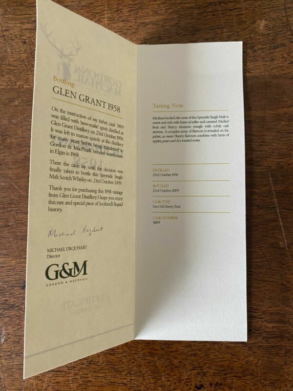 GLEN GRANT 50 ANS D'AGE Alc 44,5° 70CL – Image 7