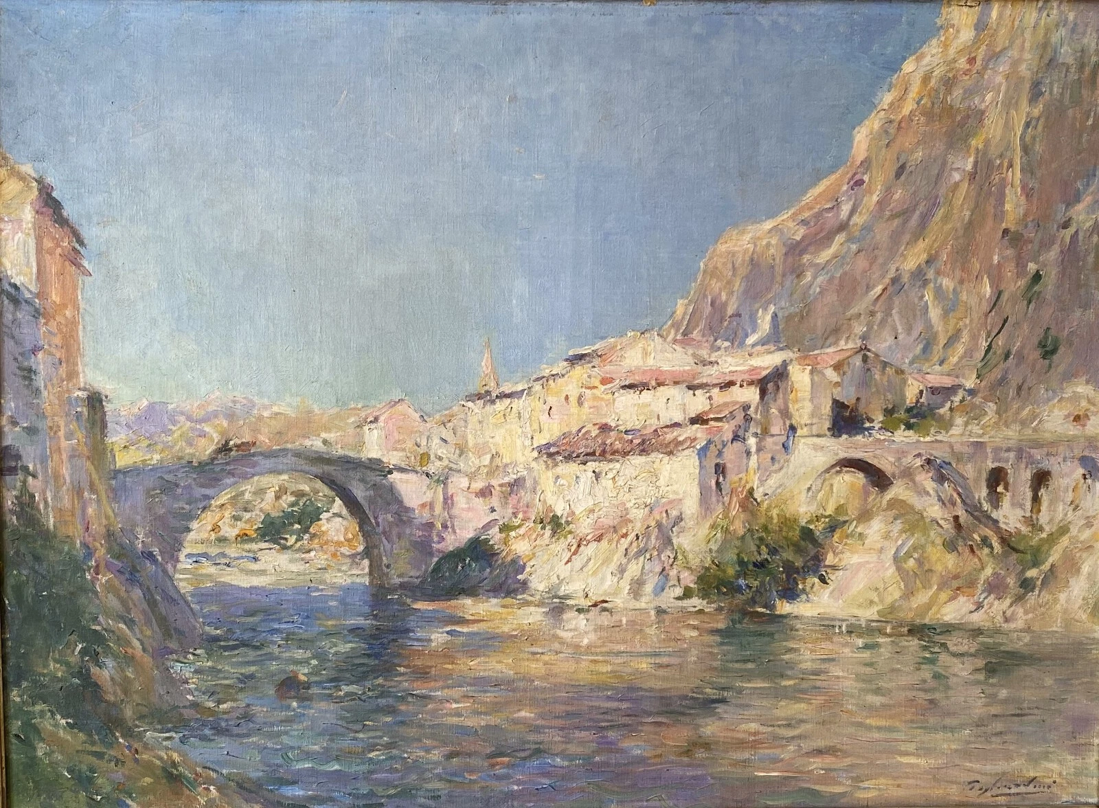 GAGLIARDINI VILLAGE PROVENCAL HUILE SUR TOILE – Image 2