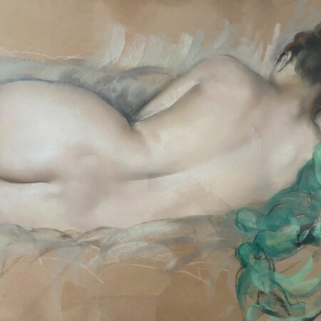 GRAND-CARTERET PASTEL NU ALLONGE DE DOS – Image 5
