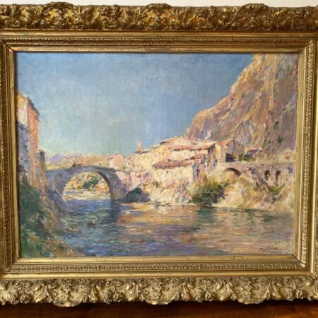 GAGLIARDINI VILLAGE PROVENCAL HUILE SUR TOILE