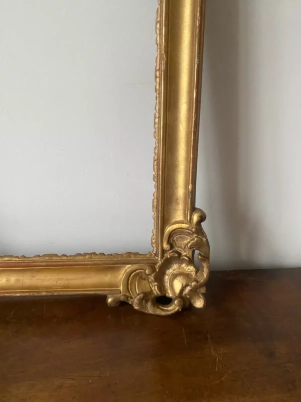 CADRE D'EPOQUE LOUIS XV BOIS SCULPTE DORE XVIIIEME – Image 4