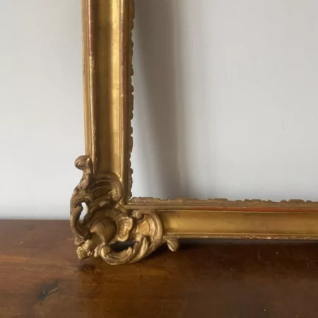 CADRE D'EPOQUE LOUIS XV BOIS SCULPTE DORE XVIIIEME – Image 5
