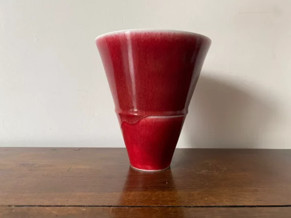 MARC UZAN VASE GRES EMAILLE ROUGE – Image 3