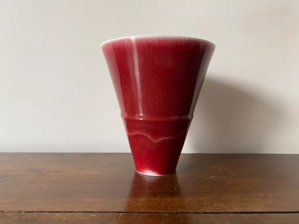 MARC UZAN VASE GRES EMAILLE ROUGE – Image 4