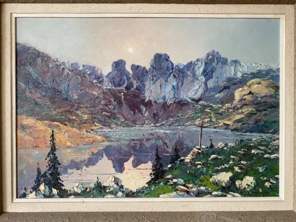 MAILFERT HUILE SUR TOILE LAC D'ALLOS