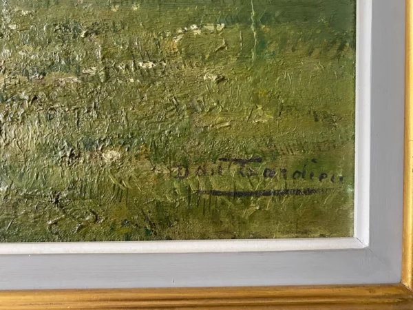 TARDIEU HUILE SUR TOILE COURSE HIPPIQUE – Image 4
