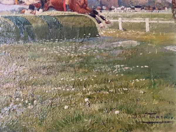TARDIEU HUILE SUR TOILE COURSE HIPPIQUE – Image 7