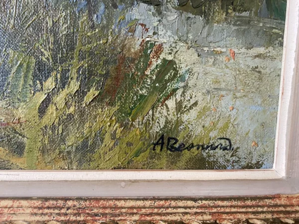 BESNARD HUILE SUR TOILE MAISON CAMPAGNE – Image 6