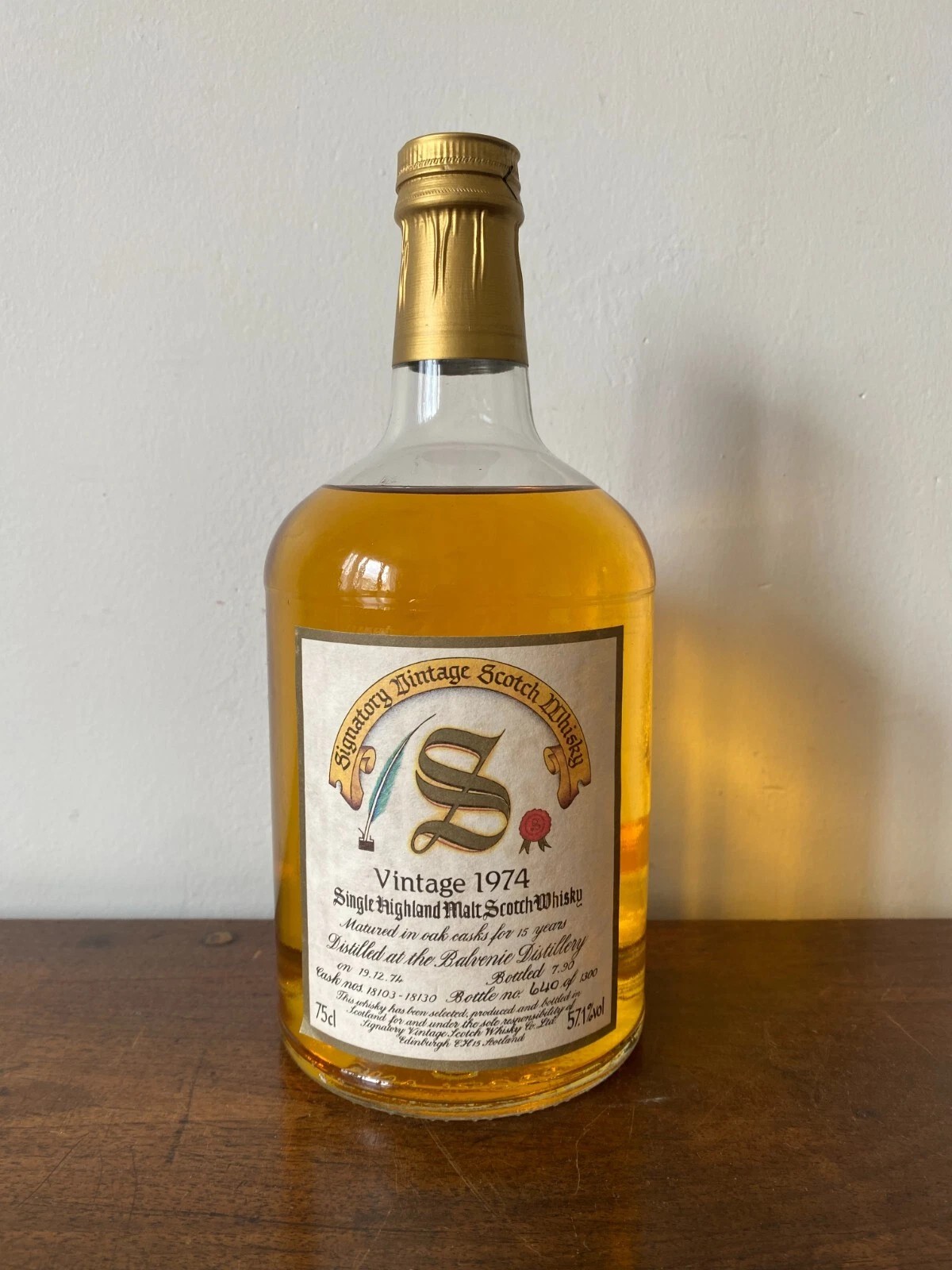 THE BALVENIE 15 ANS 1974 WHISKY Alc 57% 75 CL – Image 2