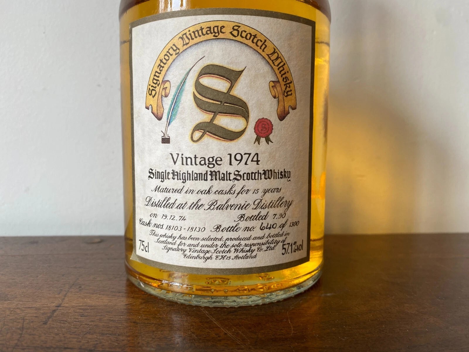 THE BALVENIE 15 ANS 1974 WHISKY Alc 57% 75 CL – Image 3