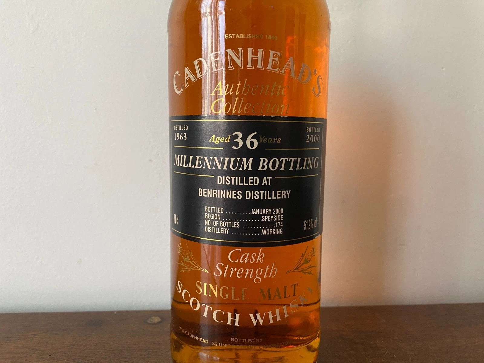 BENRINNES 1963 36 ANS 60,4% 70CL – Image 2